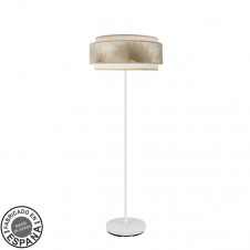 Pie Salon Nepal 3p 1xe27 Blanco/oro 160x40x40 Cm