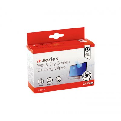 C. 2X20U TOALLITAS A-SERIES HUM+SECO PANTALLAS