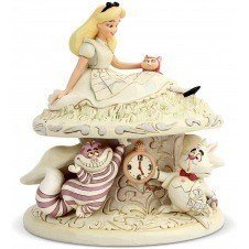 Figura enesco disney alicia en el pais de las maravillas alicia con rison y el conejo