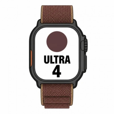 Apple Watch Ultra 4/ GPS/ 49mm/ Caja de Titanio Negro/ Correa Loop Alpine Burdeos M