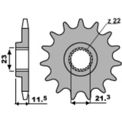 PBR Steel Standard Front Sprocket 2051 - 520 2051.14.18NC