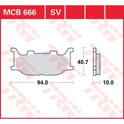 Pastillas de freno metal sinterizado SV TRW MCB666