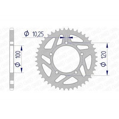 Corona AFAM aluminio 36801 - Paso 520 36801-40