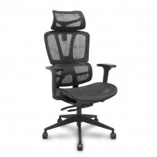 Piqueras y Crespo Silla Pro537 traslack malla negra brazos 3D ruedas nailon 60 mm