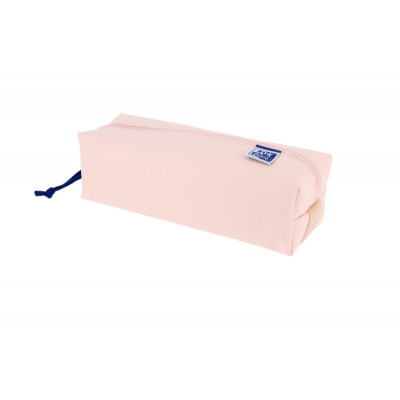 Oxford Live & Go Estuche Cuadrado Grande - Material Acolchado - Goma Elastica para unirlo al Cuaderno - Color Rosa