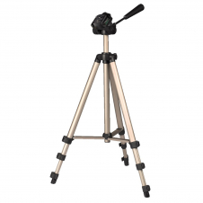Hama | Trípode Star 75, para cámara de fotos, conexión 6.4mm, altura ajustable hasta 125 cm, Color Beige