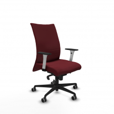 Piqueras y Crespo Albacete confidente sincro similpiel granate brazos 1D blancos base nailon ruedas 65mm engomadas