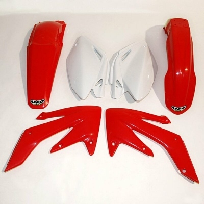 UFO Plastic Kit OEM Color Red/White Honda CRF250R HOKIT104@999