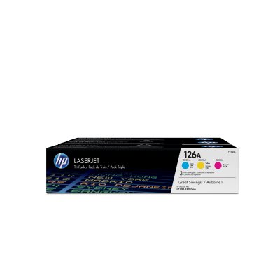 Pack de ahorro de 3 cartuchos de tóner original LaserJet 126A cian/magenta/amarillo