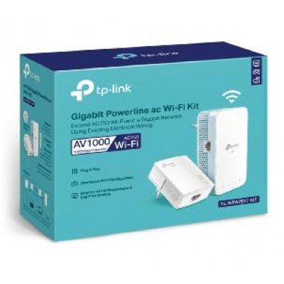 Kit de adaptadores powerline ac tp - link tl - wpa7517 kit dual band