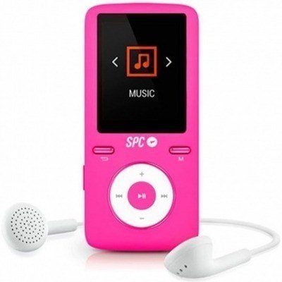 Reproductor mp4 8gb spc pure sound colour 2 rosa lcd 1.8pulgadas - radio fm - entrada 3.5mm - micro sd - mp3 - video