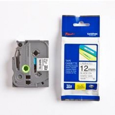 Cinta laminada brother tze231 12mm x 8m blanco - negro pt - 1000 - pt - 1005f - pt - 1010 - pt - 1090 - pt - 1280dt - pt - 1280vp