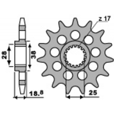 PBR Steel Standard Front Sprocket 2078 - 525 2078.10.18NC