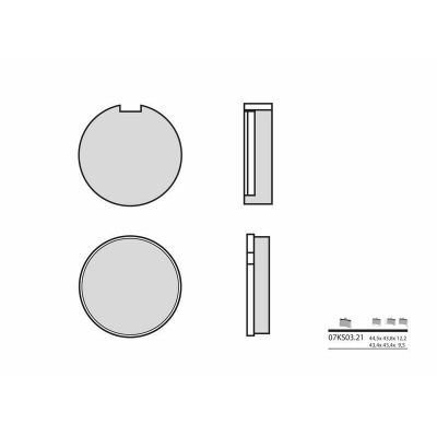 Pastillas de freno orgánicas Brembo 07KS0321 07KS0321