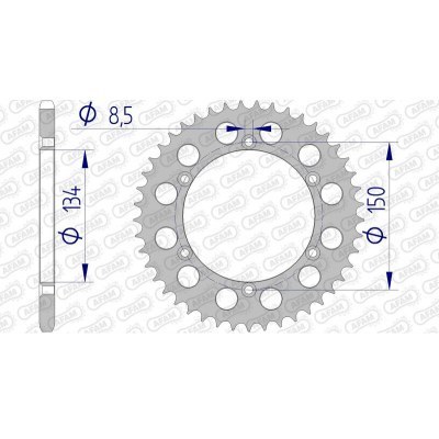 Corona AFAM aluminio ultraligera autolimpiable 17206 - Paso 520 17206N-42