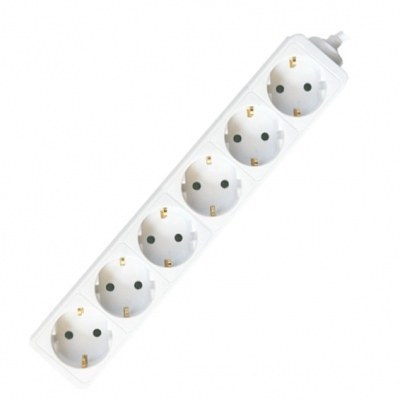 Base Multiple 6 Enchufes Schuko Cable 1,5m IP44 BLANCA