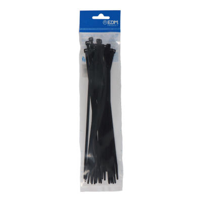Bridas negras 4,8 x 250 mm nylon alta calidad (bolsa 25 unid.)