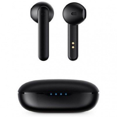 Auriculares Bluetooth SPC Zion Go con estuche de carga/ Autonomía 3h/ Negro