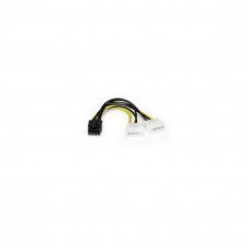 StarTech.com Cable Adaptador de Alimentación de LP4 a PCI Express PCIe de 8 Pines para Tarjeta Gráfica - 15cm Negro Amarillo