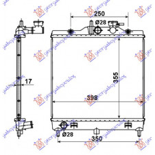 RADIATOR 1.0-1.1 PETROL +/- A/C (355x398) (NRF)