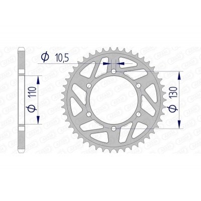 Corona AFAM aluminio 13814 - Paso 520 13814-44