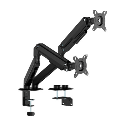 AISENS - SOPORTE DE MESA ECO CONTRAPESO GIRATORIO E INCLINABLE PARA MONITOR/TV 9KG (3 PIVOTES, 2 BRAZOS) DE 17-32, NEGRO