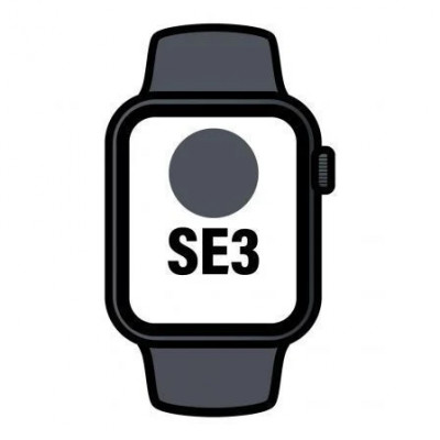 Apple Watch SE3/ GPS/ Cellular/ 44mm/ Caja de Aluminio Medianoche/ Correa Deportiva Medianoche S/M