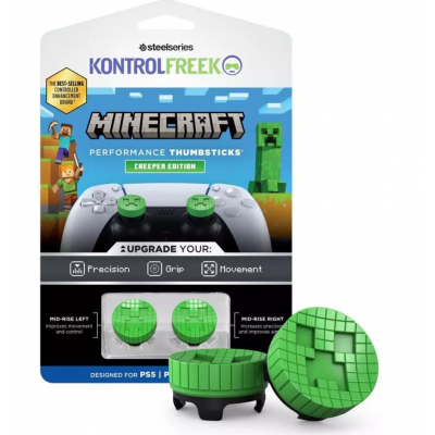 ACCESORIO GAMEPAD KONTROLFREEK BY STEELSERIES Minecraft Creeper PS5 - Agarre alto | 2 joysticks | PS5 | Tema Creeper