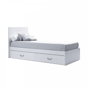 Cama junior 90x200 cm con cajones inferiores · JOY Grey · Alondra