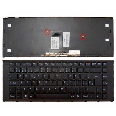 Teclado compatible para portátil SONY Vaio vpc-ea negro con marco / mp-09l16e0-886