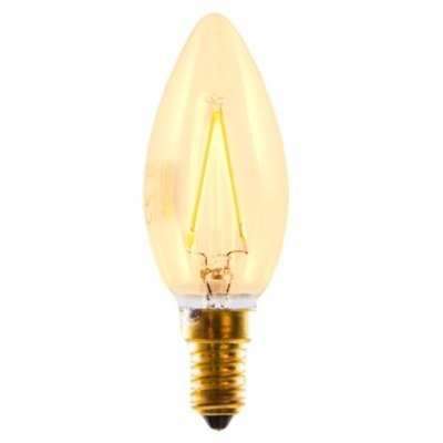 Bombilla led silver electronic filamento edison vela 3w=20w - e27 - 2.200k - 320º - 300 lm - luz extra calida - a++