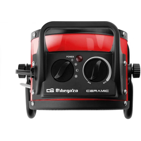 Calefactor cerámico profesional Orbegozo FHR 3050 A, 3.000 W, rojo y negro - imagen 2