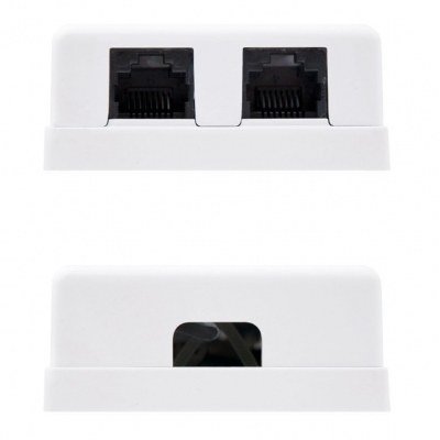 Roseta nanocable 2 tomas cat.6 utp rj45