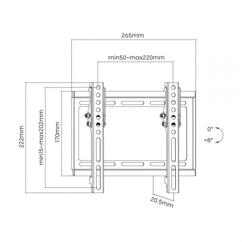 Aisens - Soporte Eco Inclinable Para Monitor/Tv 35Kg De 23-42, Negro