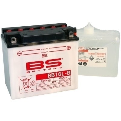 BS BATTERY Battery High performance with Acid Pack - BB16L-B 310578