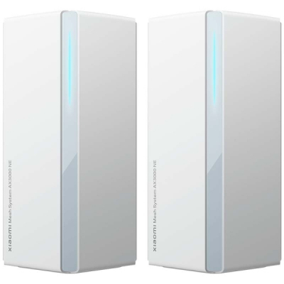 Xiaomi Sistema WiFi Mesh de 2 Unidades WiFi 6 AX3000NE Dual Band - Velocidad hasta 2978Mbps - 4 Puertos RJ-45