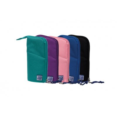 400174354 caja de lápices Estuche suave Poliéster Negro, Lila, Color menta, Marina, Rosa