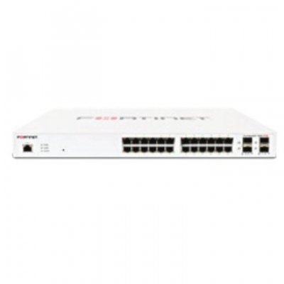 SWITCH GESTIONABLE FORTINET FS-124E-POE L2+ 24xGE RJ45 12xPOE MAX 185W 4xGE SFP 256 MB DDR3 MONTAJE