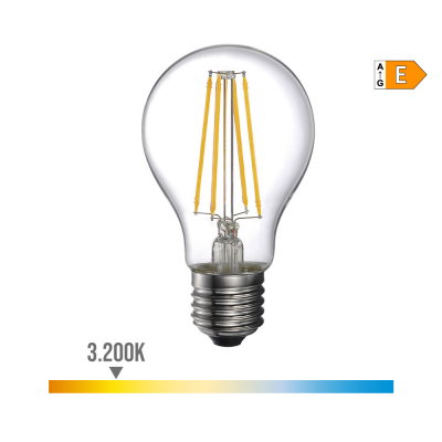 Bombilla standard con filamento de led e27 6 w 800 lm 3200 k luz calida ø6 x 10,6 cm