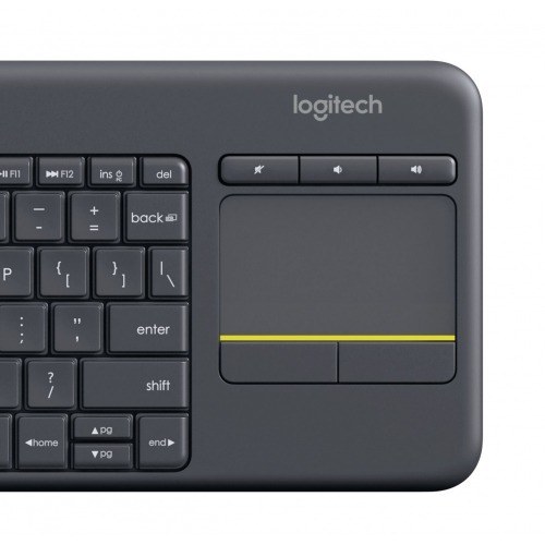 Teclado Logitech K400+ Wireless Touch Negro