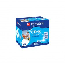 10 UNIDADES CD-ROM IMPRIMIBLES VERBATIM SUPERAZO WIDE PRINT SURFACE ID 52X 700MB 43325