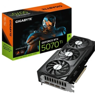 Tarjeta Gráfica Gigabyte GeForce RTX 5070 Ti WindForce OC V2/ 16GB GDDR7