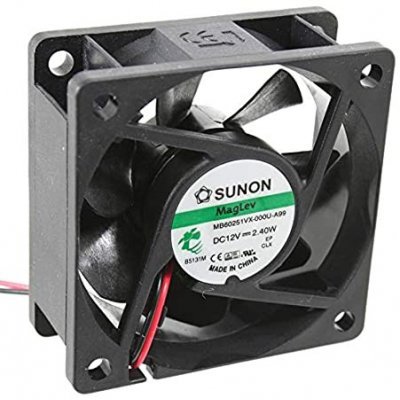 VENTILADOR 12Vdc 60x60x25mm 1,56W 2 Cables VAPO Sunon