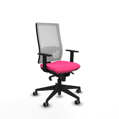 Horna sincro malla blanca similpiel rosa brazos 1D base piramidal ruedas 65mm engomadas