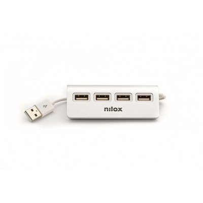 Hub nilox 4 x usb 2.0 blanco