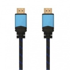 Cable HDMI 2.0 4K Aisens A120-0356 V2/ HDMI Macho - HDMI Macho/ 1m/ Negro/ Azul