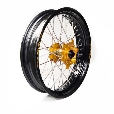 Rueda completa Haan Wheels aro negro 17-3,50 buje oro 1 25006/3/2 1 25006/3/2