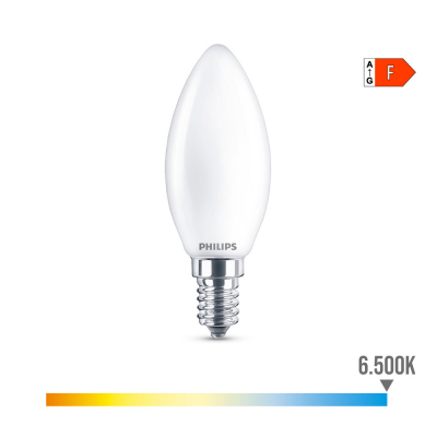 Bombilla vela led e14 4,3 w 470 lm 6500 k luz fria ø3,5 x 9,7 cm