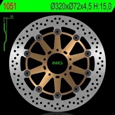 Disco de freno NG 1051 Ø320 x Ø72 x 4.5 1051