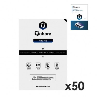 Laminas de proteccion frontales qcharx hidrogelprime para qx1 lite 50 unidades